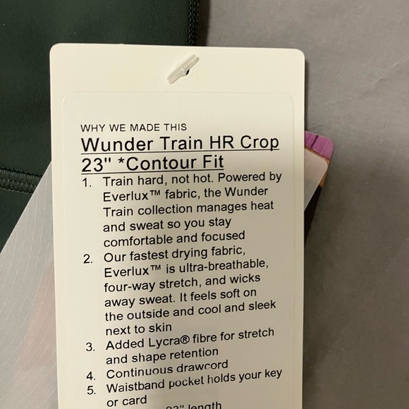 Brand new Lululemon Wunder train set. - Picture 2 of 2